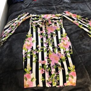 Floral/striped dress